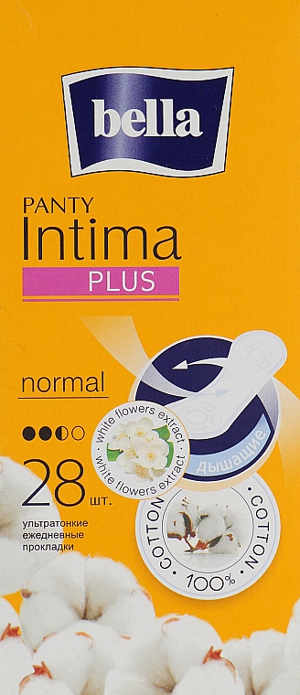 Wkładki higieniczne Panty Intima Plus Normal, 28 szt. - Bella — Zdjęcie N1