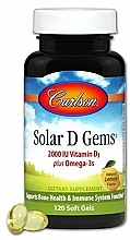 Kup Witamina D3 i kwasy omega-3, 2000 IU, miękkie tabletki - Carlson Labs Solar D Gems