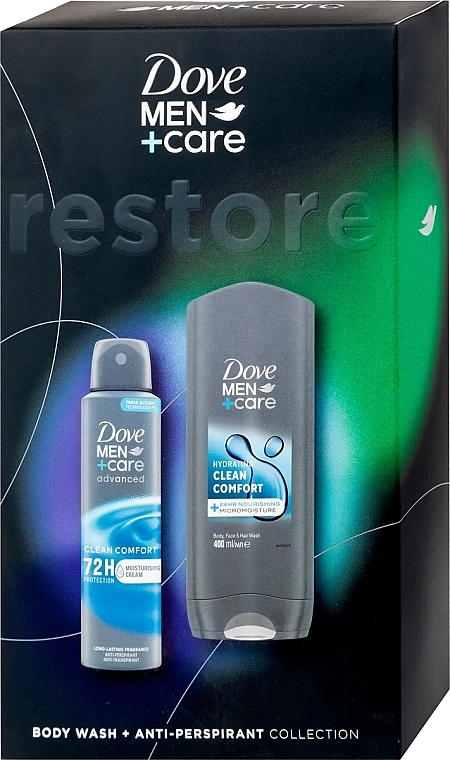 Zestaw - Dove Men + Care Restore Set (sh/gel/400ml + deo/150ml) — Zdjęcie N1