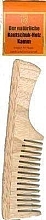 Grzebień do włosów z rączką, 18,5 cm, drewno kauczukowe - Golddachs Comb — Zdjęcie N1