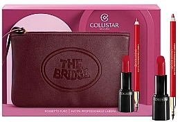 Zestaw - Collistar Cofanetto Rossetto Puro (lipstick/4.5ml + lip/pencil/1.2g + pouch) — Zdjęcie N1