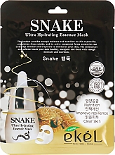 Kup Maska na tkaninie do twarzy przeciwzmarszczkowa z peptydem z węża - Ekel Snake Ultra Hydrating Essence Mask