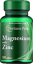 Suplement diety Magnez z cynkiem - Puritan's Pride Magnesium With Zinc — Zdjęcie N1