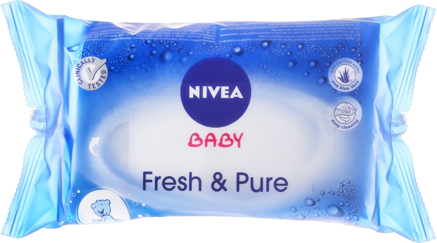 Chusteczki nawilżające dla dzieci - NIVEA BABY Fresh & Pure Cleansing Wipes — Zdjęcie N1