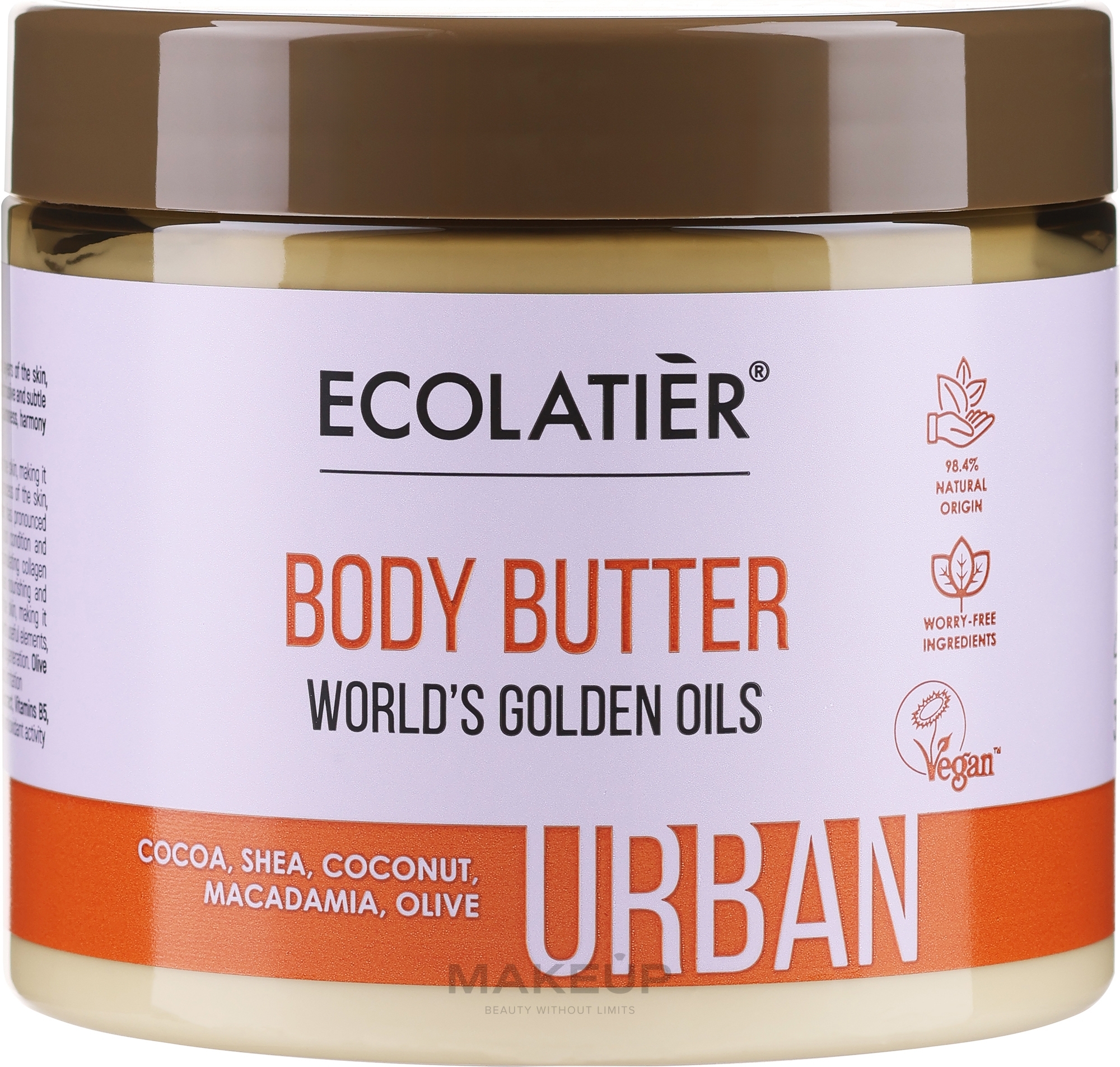 Masło do ciała - Ecolatier Urban World's Golden Oils Body Butter — Zdjęcie 380 ml