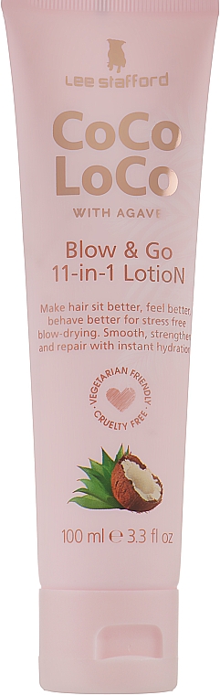 Balsam do stylizacji włosów - Lee Stafford Coco Loco With Agave Blow & Go 11-in-1 Lotion — Zdjęcie N1