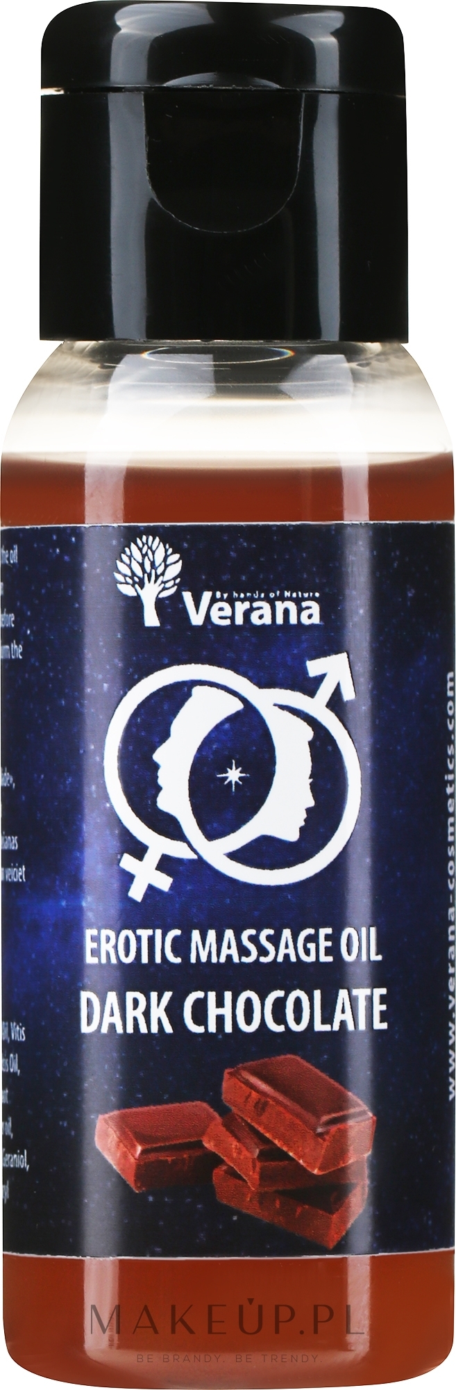 Olejek do masażu erotycznego Ciemna czekolada - Verana Erotic Massage Oil Dark Chocolate — Zdjęcie 30 ml