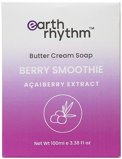 Mydło w kremie z jagodowym smoothie i olejkiem - Earth Rhythm Berry Smoothie Butter Cream Soap — Zdjęcie N1