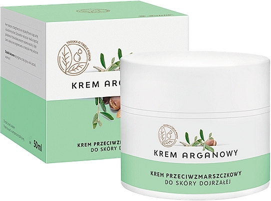 Arganowy krem przeciwzmarszczkowy do twarzy Cera dojrzała, zioła - Ziololek Argan Anti-Wrinkle Herb Cream — Zdjęcie N1
