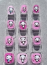 Samoprzylepne paznokcie 3D dla dzieci, 981 Panda, 12 szt. - Deni Carte Tipsy Kids  — Zdjęcie N3