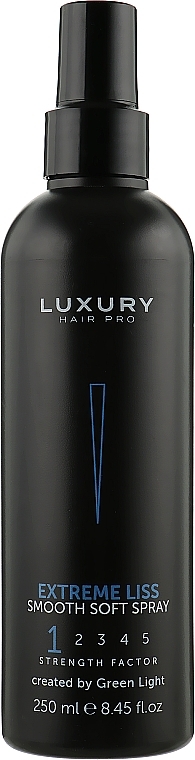 Delikatny wygładzający lakier do włosów - Green Light Luxury Hair Pro Extreme Liss Smooth Soft Spray — Zdjęcie N1