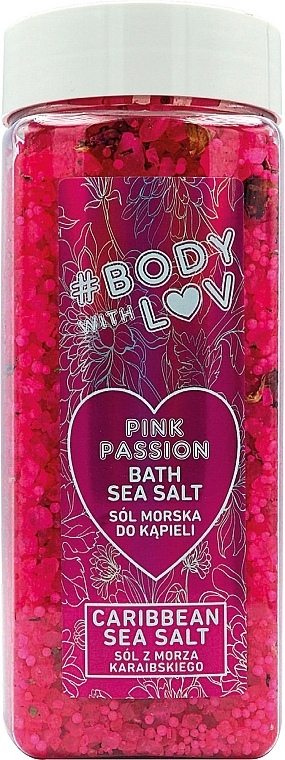 Sól do kąpieli Pink Passion - New Anna Cosmetics Body With Luv Sea Salt For Bath Pink Passion
