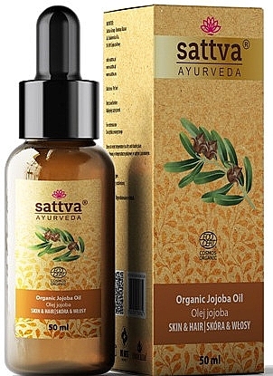 Organiczny olej jojoba - Sattva Ayurveda Organic Jojoba Oil — Zdjęcie N1