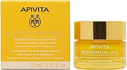Nawilżający balsam do twarzy na noc - Apivita Beessential Oils Strengthening & Nourishing Skin Supplement Night Balm — Zdjęcie N1