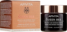 Przeciwstarzeniowy krem do twarzy o bogatej konsystencji - Apivita Queen Bee Holistic Age Defence Cream Rich Texture — Zdjęcie N1