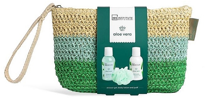 Zestaw, 4 produkty - IDC Institute Aloe Vera Bath Set — Zdjęcie N1