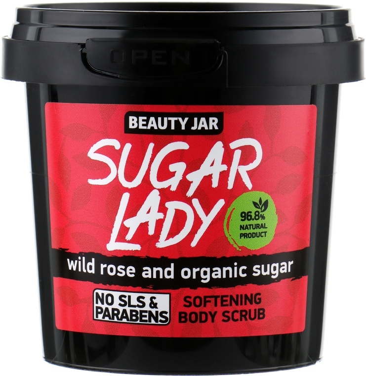 Zmiękczający scrub do ciała z dziką różą i organicznym cukrem - Beauty Jar Sugar Lady Softening Body Scrub — Zdjęcie N1