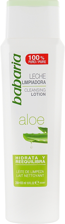Oczyszczający lotion do twarzy z aloesem - Babaria Aloe Vera Cleansing Lotion — Zdjęcie N1