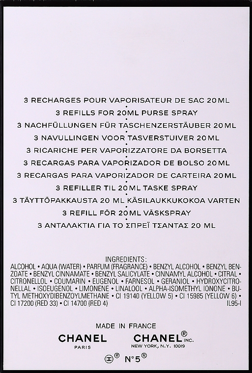 Chanel N°5 Purse Spray Refills - Woda perfumowana (edp/3x20ml) — Zdjęcie N3
