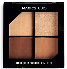 Paleta do konturowania twarzy - Magic Studio Highlight & Countour Palette — Zdjęcie N1