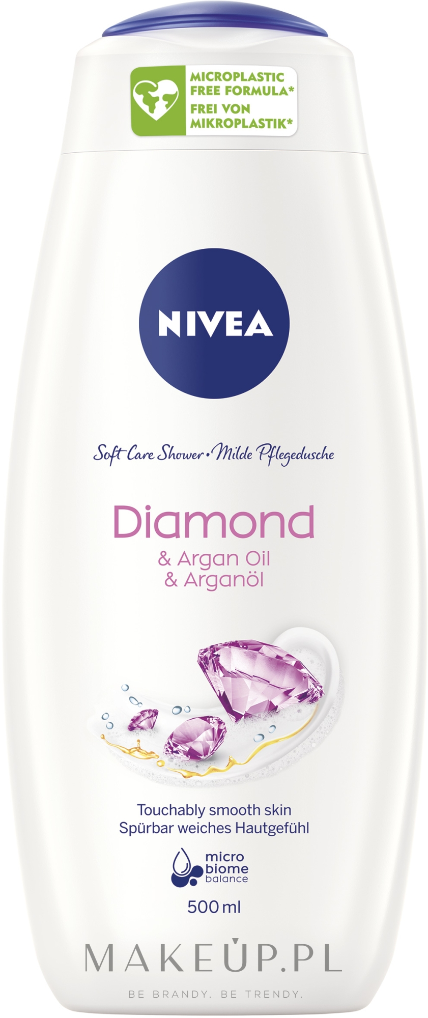 Wygładzający żel pod prysznic - NIVEA Care Diamond & Argan Oil — Zdjęcie 500 ml