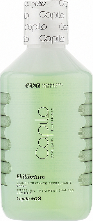 Odświeżający szampon leczniczy dla tłustej skóry głowy - Eva Professional Capilo Ekilibrium Oily Hair Shampoo №08 — Zdjęcie N2