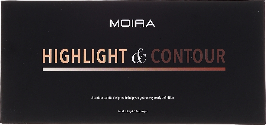 Paleta do konturowania twarzy - Moira Highlight & Contour Palette — Zdjęcie N2