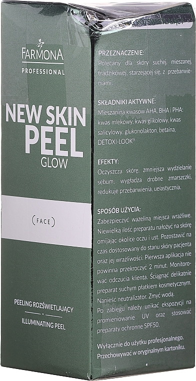 PRZECENA! Rozświetlający peeling kwasowy do twarzy - Farmona Professional New Skin Peel Glow * — Zdjęcie N3