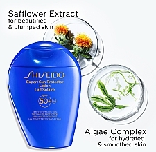 Krem nawilżający do twarzy i ciała z ochroną przeciwsłoneczną SPF 50 - Shiseido Sun Expert Protection Face and Body Lotion SPF50 — Zdjęcie N2