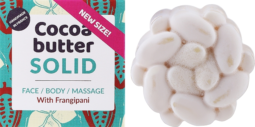 Masło kakaowe do twarzy i ciała - Lamazuna Solid Cocoa Butter With Baobab Oil And Frangipani — Zdjęcie N2
