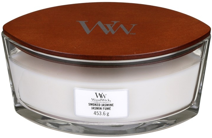 Świeca zapachowa w szkle - Woodwick Hearthwick Flame Ellipse Candle Smoked Jasmine — Zdjęcie N2