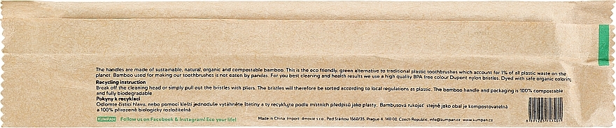 Bambusowa szczoteczka do zębów dla dzieci, AS05, miękka, fioletowa - Kumpan Bamboo Soft Toothbrush For Children Purple — Zdjęcie N2