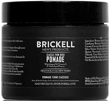 Mocno utrwalająca pomada żelowa do stylizacji włosów - Brickell Men's Products Classic Firm Hold Gel Pomade — Zdjęcie N1