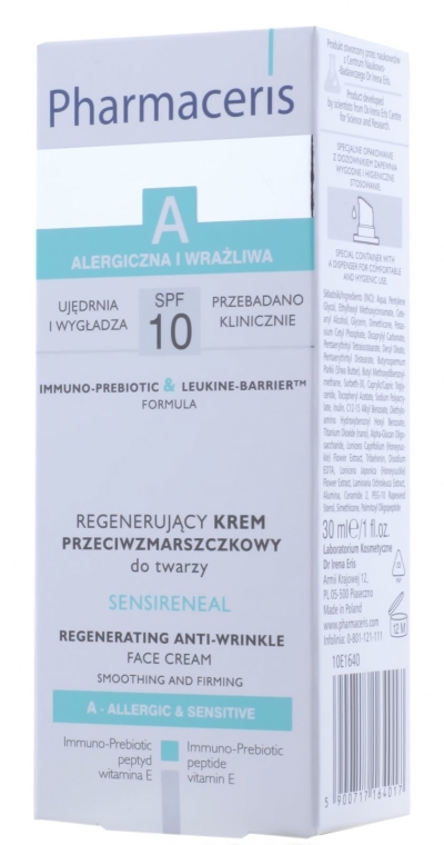 Regenerujący krem przeciwzmarszczkowy do twarzy - Pharmaceris A Sensireneal Regenerating Anti-Wrinkle Cream — Zdjęcie N4