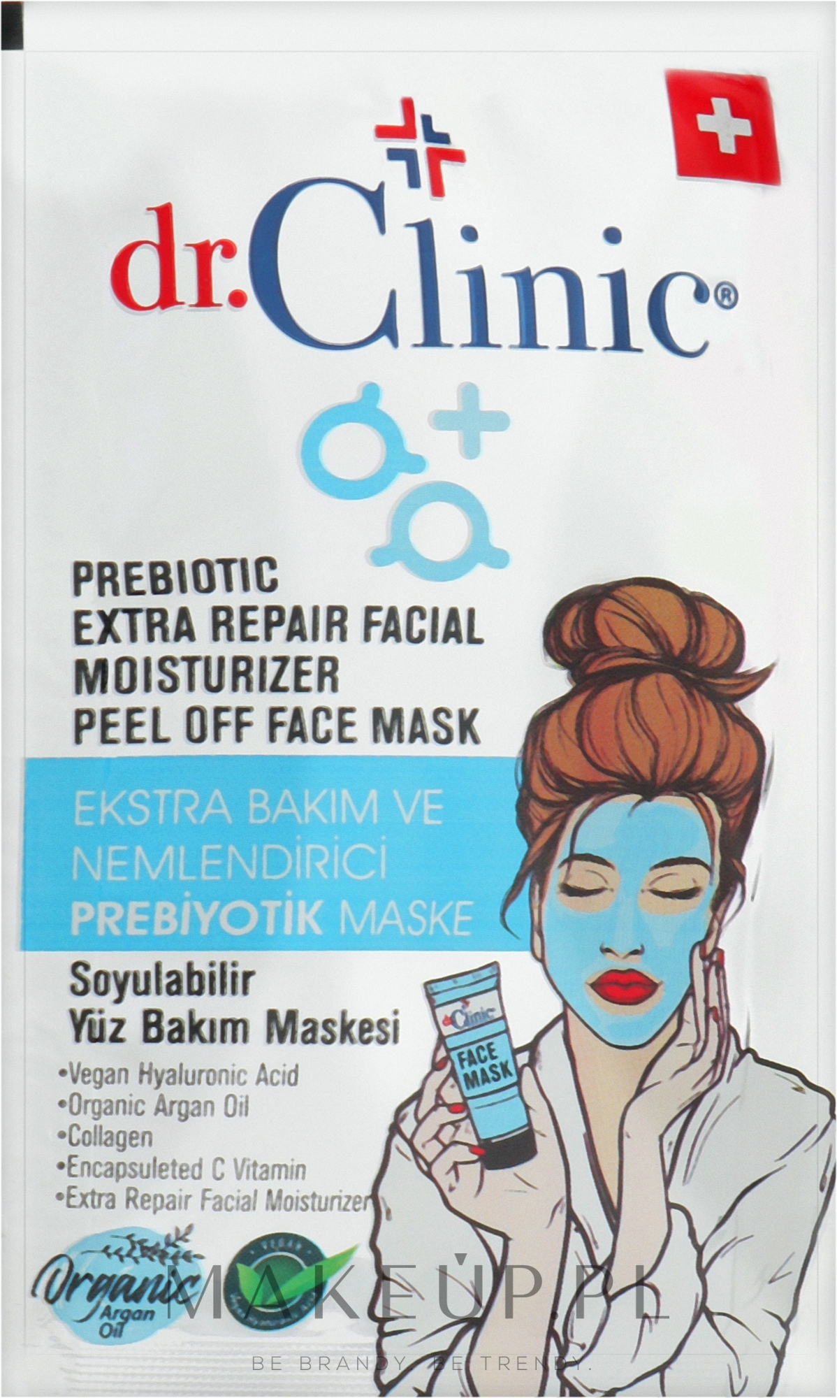 Ekstranawilżająca maska peelingująca z prebiotykami - Dr. Clinic Prebiotic Mask — Zdjęcie 12 ml