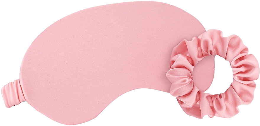 Zestaw do spania w etui, brzoskwiniowy - MAKEUP Gift Set Pink Sleep Mask, Scrunchie, Ear Plugs — Zdjęcie N2