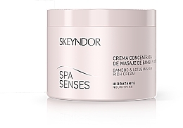 Krem do masażu ciała z ekstraktem z bambusa i lotosu - Skeyndor Spa Senses Bamboo & Lotus Massage Rich Cream — Zdjęcie N1