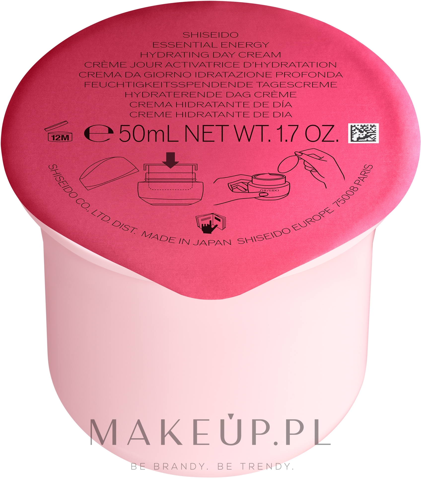 Nawilżający krem ​​na dzień SPF 20 do twarzy - Shiseido Essential Energy Moisture Activating Day Cream SPF20 (Refill) — Zdjęcie 50 ml