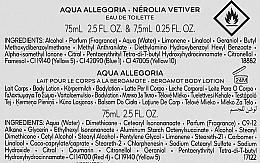 Guerlain Aqua Allegoria Nerolia Vetiver - Zestaw (edt/75ml + edt/7.5ml + b/lot/75ml) — Zdjęcie N3