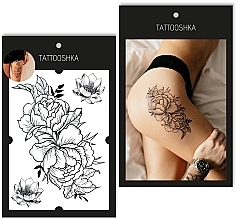 Tatuaż tymczasowy Podwójna piwonia - Tattooshka — Zdjęcie N1