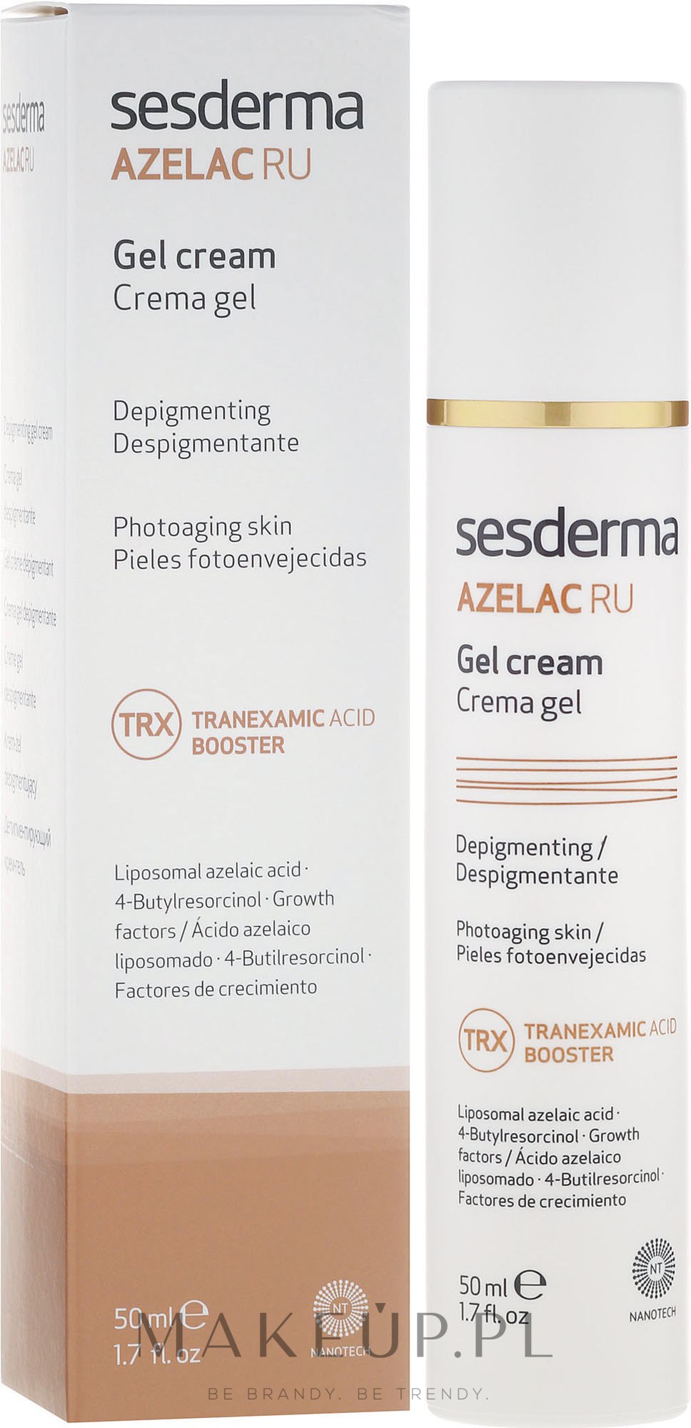 Żel-krem rozjaśniający przebarwienia twarzy - SesDerma Laboratories Azelac Ru Gel Cream — Zdjęcie 50 ml