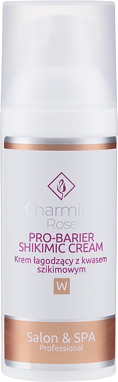 Łagodzący krem do twarzy z kwasem szikimowym - Charmine Rose Pro-Barier Shikimic Cream — Zdjęcie N1
