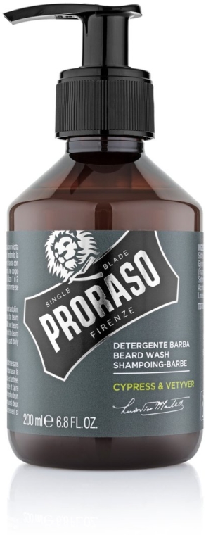 Szampon do brody - Proraso Cypress & Vetyver Beard Shampoo