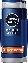 Zestaw - NIVEA MEN Protect & Care (sh/gel/2x500ml) — Zdjęcie N1