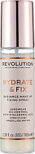 Kup Nawilżający i rozświetlający spray utrwalający - Makeup Revolution Hydrate & Fix Setting Spray