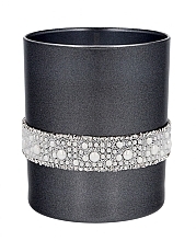 Świeca ozdobna w szkle 8 x 9,5 cm, czarna - Artman Crystal Glass Pearl — Zdjęcie N1