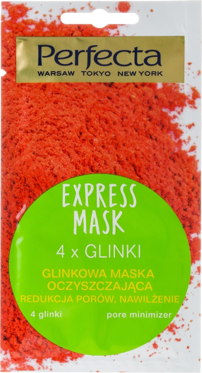 Glinkowa maska oczyszczająca Redukcja porów i nawilżenie - Perfecta Express Mask — Zdjęcie N1