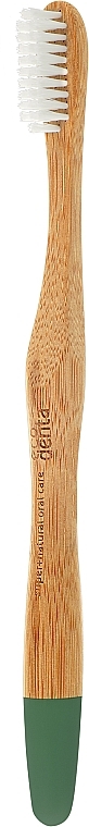 Miękka bambusowa szczoteczka do zębów, ciemnozielona - Ecodenta Bamboo Toothbrush Soft — Zdjęcie N1