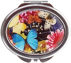 PRZECENA! Lusterko kosmetyczne Motyle i piwonie, 85451, błękitny motyl - Top Choice * — Zdjęcie N2