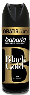 Dezodorant w sprayu dla mężczyzn - Babaria Men Black Gold Deodorant Body Spray — Zdjęcie N1